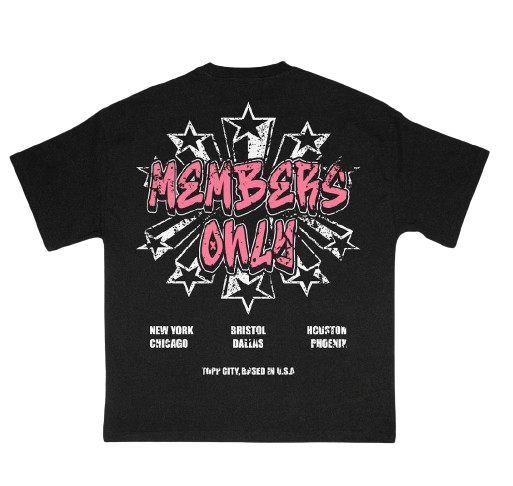Member's Only T-shirt  Black/Pink